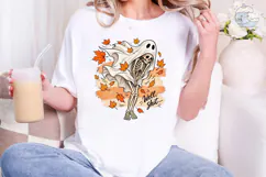 Skeleton Ghost Fall Vibes PNG Shirt Desi Product Image 5