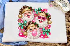 Retro Santa Claus Pink PNG Sublimation Product Image 5