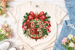 Holly Jolly Christmas Ornament PNG Subli Product Image 2