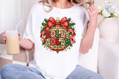 Holly Jolly Christmas Ornament PNG Subli Product Image 1