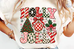 Holly Jolly PNG Sublimation Shirt Design Product Image 6