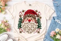Leopard Santa Claus PNG Sublimation Desi Product Image 2