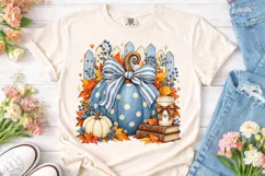 Autumn Pumpkin Bow PNG Shirt Design Product Image 2