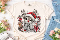 Christmas Reindeer PNG Sublimation Shirt Product Image 2
