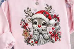 Christmas Reindeer PNG Sublimation Shirt Product Image 3