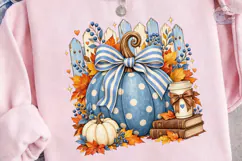 Autumn Pumpkin Bow PNG Shirt Design Product Image 3