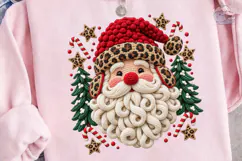 Leopard Santa Claus PNG Sublimation Desi Product Image 3
