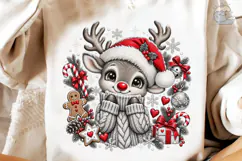 Christmas Reindeer PNG Sublimation Shirt Product Image 4