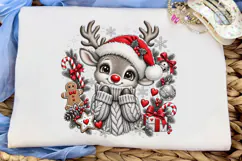 Christmas Reindeer PNG Sublimation Shirt Product Image 5