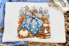 Autumn Pumpkin Bow PNG Shirt Design Product Image 5
