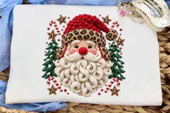 Leopard Santa Claus PNG Sublimation Desi Product Image 5