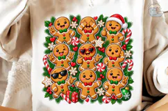 Cute Gingerbread Men PNG Shirt Design Product Image 4