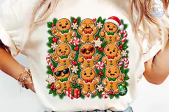 Cute Gingerbread Men PNG Shirt Design Product Image 6