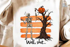 Halloween Skeleton Pumpkin Tree PNG Shir Product Image 4