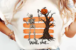 Halloween Skeleton Pumpkin Tree PNG Shir Product Image 6