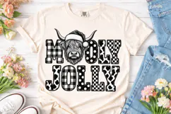 Mucky Jolly Highland Cow PNG Sublimation Product Image 2