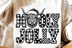 Mucky Jolly Highland Cow PNG Sublimation Product Image 4