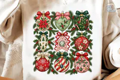 Christmas Ornaments Grid PNG Sublimation Product Image 4