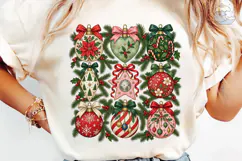 Christmas Ornaments Grid PNG Sublimation Product Image 6