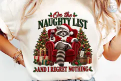 Naughty Raccoon Christmas PNG Sublimatio Product Image 6