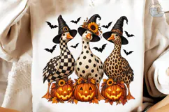 Witch Ducks Halloween PNG Sublimation Product Image 3