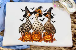 Witch Ducks Halloween PNG Sublimation Product Image 5