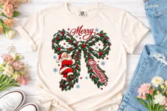 Merry Christmas Santa Candy Cane PNG Shi Product Image 2