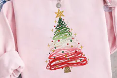Christmas Tree Line Art PNG Shirt Design Product Image 3