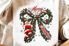 Merry Christmas Santa Candy Cane PNG Shi Product Image 3