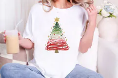 Christmas Tree Line Art PNG Shirt Design Product Image 5