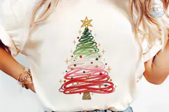 Christmas Tree Line Art PNG Shirt Design Product Image 7