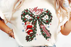 Merry Christmas Santa Candy Cane PNG Shi Product Image 6