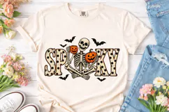 Spooky Skeleton Halloween PNG Shirt Desi Product Image 2