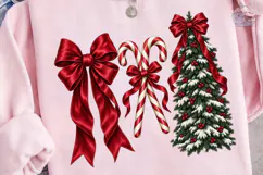 Christmas Bows Candy Canes Tree PNG Product Image 1