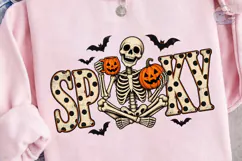 Spooky Skeleton Halloween PNG Shirt Desi Product Image 3