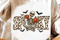 Spooky Skeleton Halloween PNG Shirt Desi Product Image 4