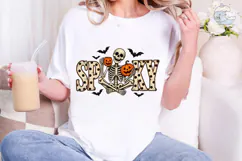 Spooky Skeleton Halloween PNG Shirt Desi Product Image 5
