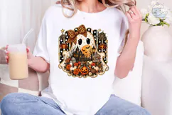 Halloween Ghost Pumpkin PNG Sublimation Product Image 1