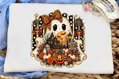 Halloween Ghost Pumpkin PNG Sublimation Product Image 5