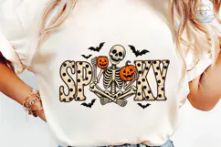 Spooky Skeleton Halloween PNG Shirt Desi Product Image 7