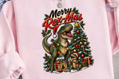 Merry Rex-Mas Dinosaur PNG Sublimation D Product Image 2