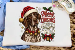 Merry Christmas Wagging Tails Dog PNG Sh Product Image 1