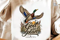 God Has a Plan Duck PNG Sublimation Product Image 4