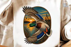 Duck Sunset PNG Shirt Design Sublimation Product Image 3