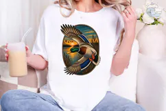 Duck Sunset PNG Shirt Design Sublimation Product Image 4