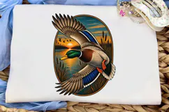 Duck Sunset PNG Shirt Design Sublimation Product Image 5