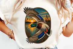 Duck Sunset PNG Shirt Design Sublimation Product Image 6