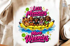 Less Meanies More Weenies Dogs PNG Shirt Product Image 3