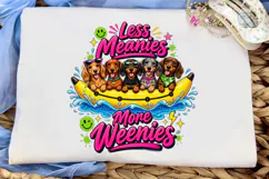 Less Meanies More Weenies Dogs PNG Shirt Product Image 5