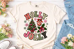 Holly Jolly Christmas PNG Sublimation De Product Image 2